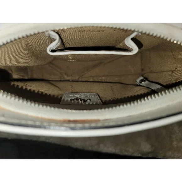 Vintage Monsac White Leather Crossbody - Picture 9 of 14